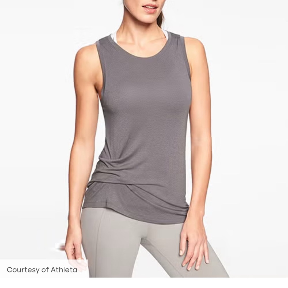 Athleta Charcoal Sleeveless Tank Top